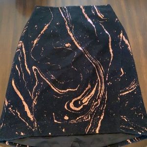 J.Crew Collection Jackson Pollock Copper Swirl Skirt 6